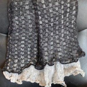 NWT Dennis Basso Shawl Scarf Double Knitted Mohair Blend